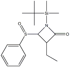 1-(tert-Butyldimethylsilyl)-3-ethyl-4-(phenylsulfinyl)azetidin-2-one Structure