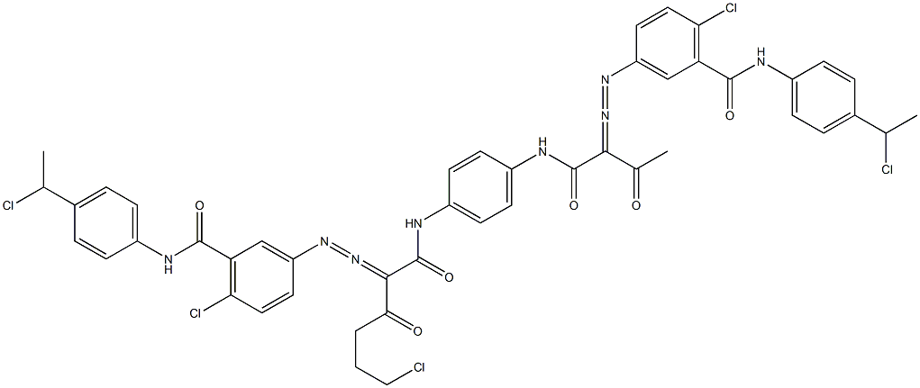 3,3'-[2-(2-Chloroethyl)-1,4-phenylenebis[iminocarbonyl(acetylmethylene)azo]]bis[N-[4-(1-chloroethyl)phenyl]-6-chlorobenzamide]