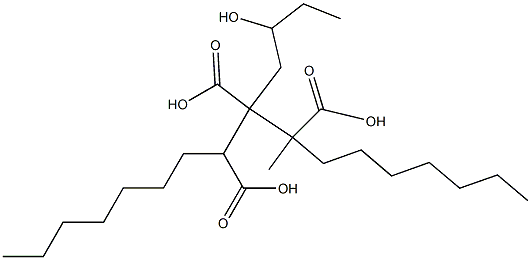 ブタン-1,2,3-トリカルボン酸2-(2-ヒドロキシブチル)1,3-ジヘプチル 化学構造式