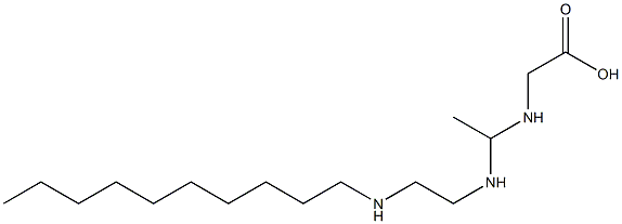 N-[1-[2-(デシルアミノ)エチルアミノ]エチル]グリシン 化学構造式