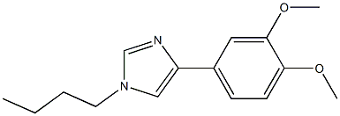 1-Butyl-4-(3,4-dimethoxyphenyl)-1H-imidazole,,结构式