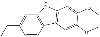 7-Ethyl-2,3-dimethoxy-9H-carbazole 结构式