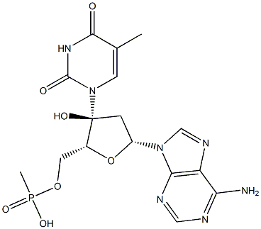 Methylphosphonic acid [3'-thymidyl][2'-deoxy-5'-adenosyl] ester