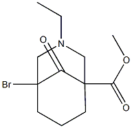 5-Bromo-3-ethyl-9-oxo-3-azabicyclo[3.3.1]nonane-1-carboxylic acid methyl ester,,结构式