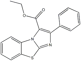 2-Phenylimidazo[2,1-b]benzothiazole-3-carboxylic acid ethyl ester Struktur