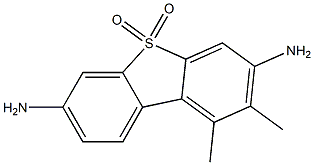 3,7-Diamino-1,2-dimethyldibenzothiophene 5,5-dioxide Structure
