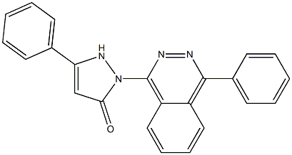5-Phenyl-2-(4-phenylphthalazin-1-yl)-4-pyrazolin-3-one Struktur