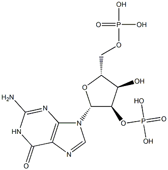 Guanosine 2',5'-bisphosphoric acid Struktur