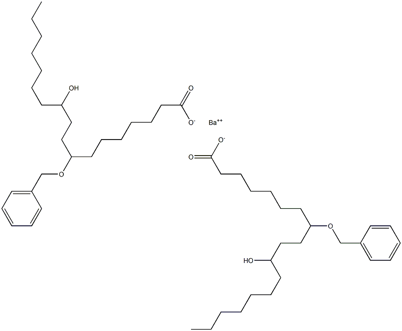 Bis(8-benzyloxy-11-hydroxystearic acid)barium salt Structure