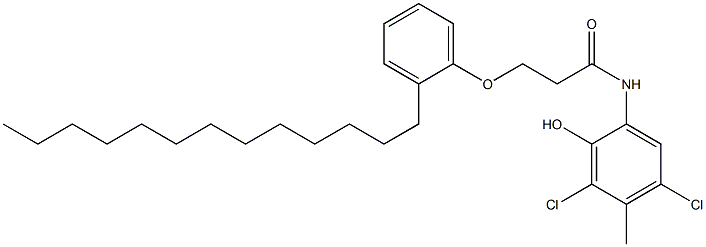  2-[3-(2-Tridecylphenoxy)propanoylamino]-4,6-dichloro-5-methylphenol