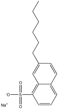 7-Hexyl-1-naphthalenesulfonic acid sodium salt Struktur