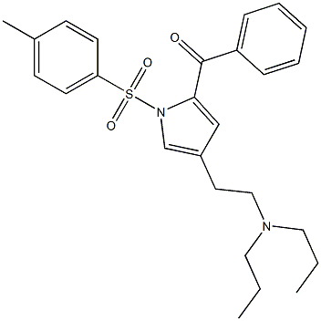 N,N-Dipropyl-1-[(4-methylphenyl)sulfonyl]-5-benzoyl-1H-pyrrole-3-ethanamine Structure