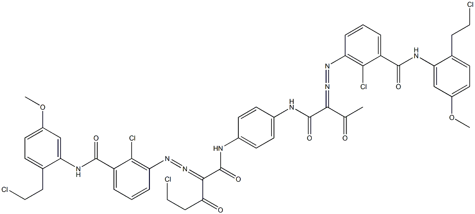  3,3'-[2-(Chloromethyl)-1,4-phenylenebis[iminocarbonyl(acetylmethylene)azo]]bis[N-[2-(2-chloroethyl)-5-methoxyphenyl]-2-chlorobenzamide]