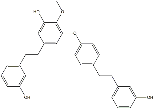 2-Methoxy-3-[4-[2-(3-hydroxyphenyl)ethyl]phenoxy]-5-[2-(3-hydroxyphenyl)ethyl]phenol Structure