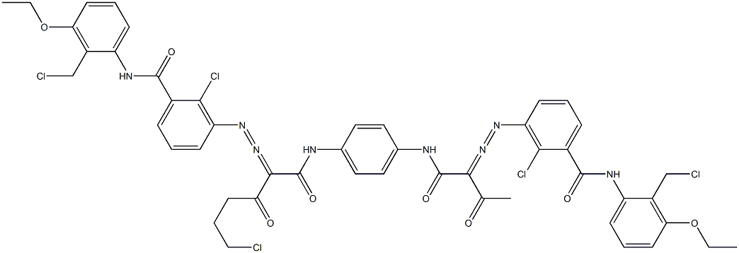 3,3'-[2-(2-Chloroethyl)-1,4-phenylenebis[iminocarbonyl(acetylmethylene)azo]]bis[N-[2-(chloromethyl)-3-ethoxyphenyl]-2-chlorobenzamide]