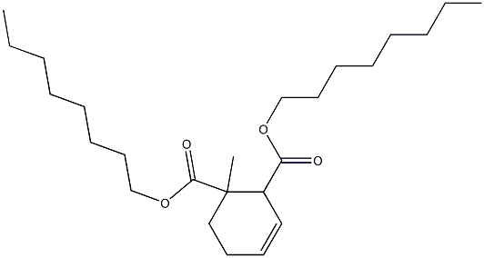 1-Methyl-3-cyclohexene-1,2-dicarboxylic acid dioctyl ester 结构式