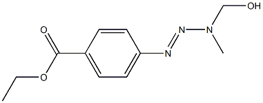 4-(3-Methyl-3-hydroxymethyltriazen-1-yl)benzoic acid ethyl ester Struktur