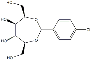 2-O,5-O-(4-Chlorobenzylidene)-L-glucitol Struktur