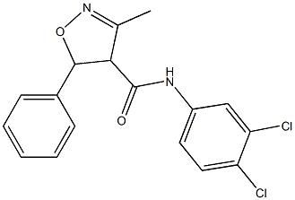 4-[N-(3,4-Dichlorophenyl)carbamoyl]-5-(phenyl)-3-methyl-4,5-dihydroisoxazole Structure