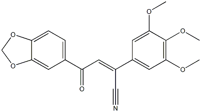 (2Z)-4-Oxo-2-(3,4,5-trimethoxyphenyl)-4-(1,3-benzodioxol-5-yl)-2-butenenitrile Struktur