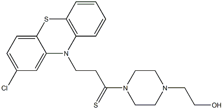 3-(2-Chloro-10H-phenothiazin-10-yl)-1-[4-(2-hydroxyethyl)-1-piperazinyl]-1-propanethione 结构式