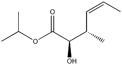 (2R,3S,4Z)-2-ヒドロキシ-3-メチル-4-ヘキセン酸イソプロピル 化学構造式