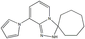 8-(1H-Pyrrol-1-yl)spiro[1,2,4-triazolo[4,3-a]pyridine-3(2H),1'-cycloheptane],,结构式