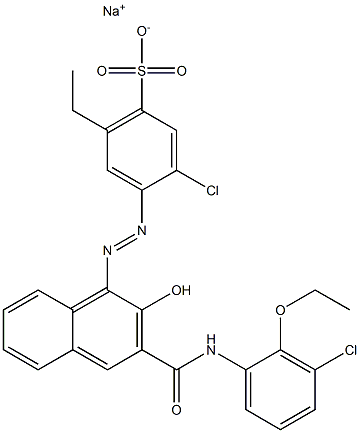 3-Chloro-6-ethyl-4-[[3-[[(3-chloro-2-ethoxyphenyl)amino]carbonyl]-2-hydroxy-1-naphtyl]azo]benzenesulfonic acid sodium salt|