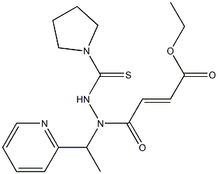 4-[1-[1-(2-Pyridinyl)ethyl]-2-[(1-pyrrolidinyl)thiocarbonyl]hydrazino]-4-oxo-2-butenoic acid ethyl ester,,结构式