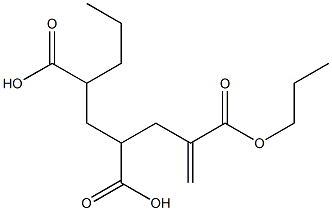 1-Hexene-2,4,6-tricarboxylic acid 2,6-dipropyl ester Struktur