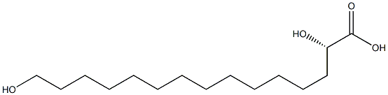 [S,(+)]-2,15-Dihydroxypentadecanoic acid,,结构式