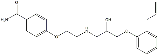 4-[2-[[2-Hydroxy-3-[2-(2-propenyl)phenoxy]propyl]amino]ethoxy]benzamide Structure