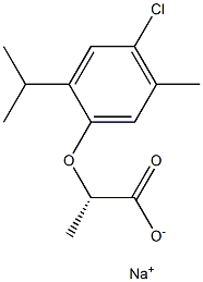 [S,(-)]-2-(4-Chloro-2-isopropyl-5-methylphenoxy)propionic acid sodium salt 结构式