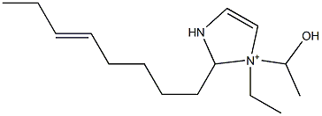 1-Ethyl-1-(1-hydroxyethyl)-2-(5-octenyl)-4-imidazoline-1-ium Struktur