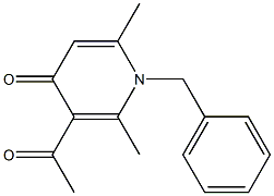 1-Benzyl-2,6-dimethyl-3-acetyl-4(1H)-pyridone Struktur