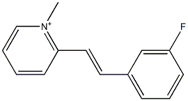 2-(3-Fluorostyryl)-1-methylpyridinium Struktur