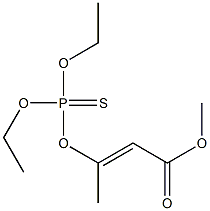 Thiophosphoric acid O,O-diethyl O-[1-methyl-3-oxo-3-methoxy-1-propenyl] ester