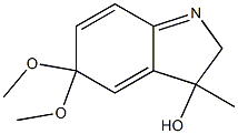 3,5-Dihydro-3-hydroxy-5,5-dimethoxy-3-methyl-2H-indole Structure
