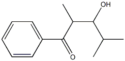 3-ヒドロキシ-2,4-ジメチル-1-フェニル-1-ペンタノン 化学構造式