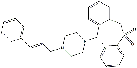 11-(4-Cinnamyl-1-piperazinyl)-6,11-dihydrodibenzo[b,e]thiepin 5,5-dioxide 结构式