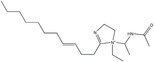 1-[1-(Acetylamino)ethyl]-1-ethyl-2-(3-undecenyl)-2-imidazoline-1-ium Structure
