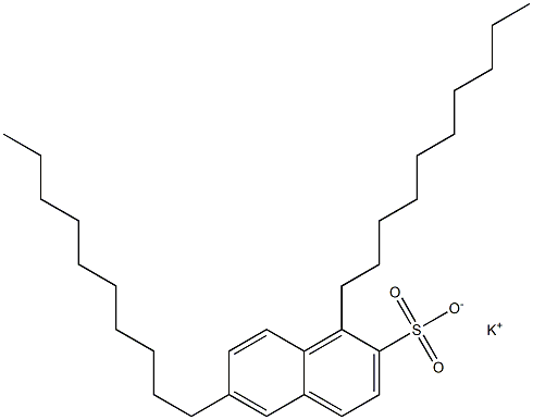 1,6-Didecyl-2-naphthalenesulfonic acid potassium salt Structure