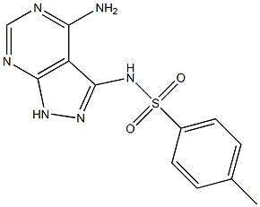 4-Amino-3-(4-methylphenylsulfonylamino)-1H-pyrazolo[3,4-d]pyrimidine Structure