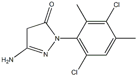 3-Amino-1-(3,6-dichloro-2,4-dimethylphenyl)-5(4H)-pyrazolone,,结构式