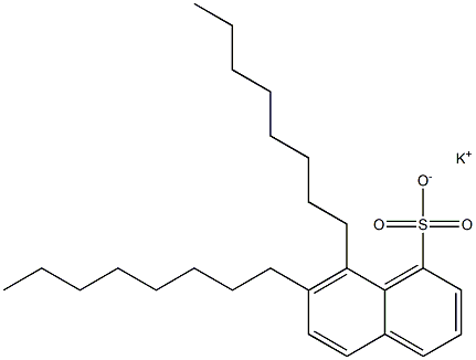 7,8-Dioctyl-1-naphthalenesulfonic acid potassium salt 结构式