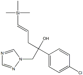 1-(4-クロロフェニル)-1-[(E)-3-(トリメチルシリル)-2-プロペニル]-2-(1H-1,2,4-トリアゾール-1-イル)エタノール 化学構造式