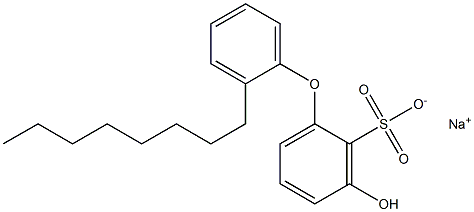 3-Hydroxy-2'-octyl[oxybisbenzene]-2-sulfonic acid sodium salt Structure