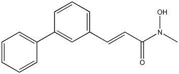 (E)-3-[3-Phenylphenyl]-N-methyl-2-propenehydroxamic acid Struktur