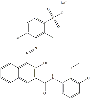 4-Chloro-2-methyl-3-[[3-[[(3-chloro-2-methoxyphenyl)amino]carbonyl]-2-hydroxy-1-naphtyl]azo]benzenesulfonic acid sodium salt