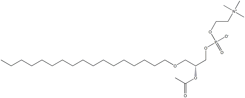 N,N,N-Trimethyl-2-[[[(R)-2-acetyloxy-4-oxahenicosan-1-yloxy]phosphinato]oxy]ethanaminium Struktur